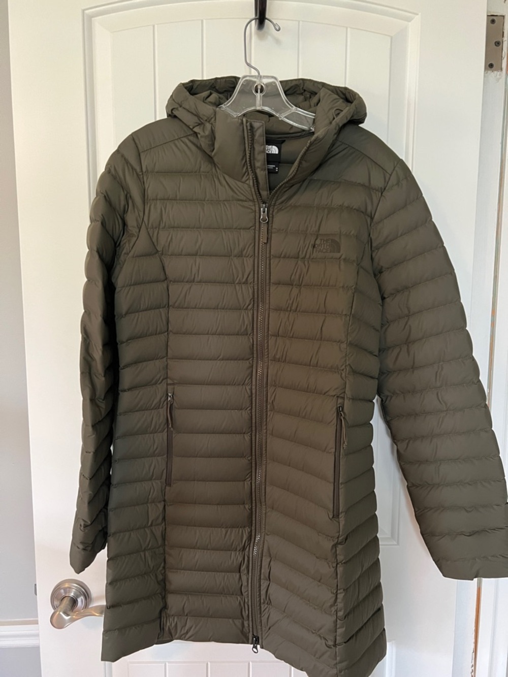 The North Face Women's Olive Green Long Puffer Coat